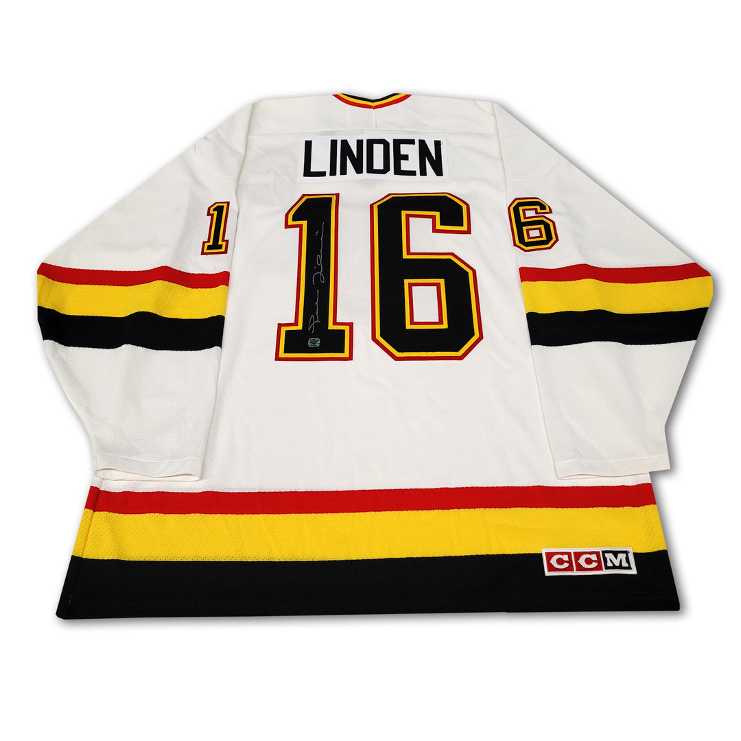 Trevor Linden Vancouver Canucks White Flying Skate Jersey