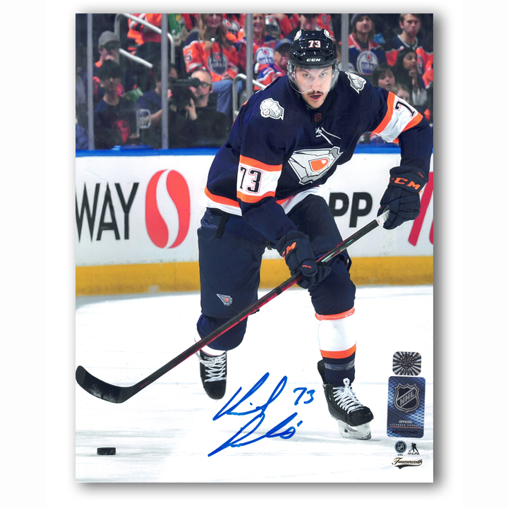 Vincent Desharnais Autographed Edmonton Oilers Autographed Reverse Retro 2.0 8x10 Photo