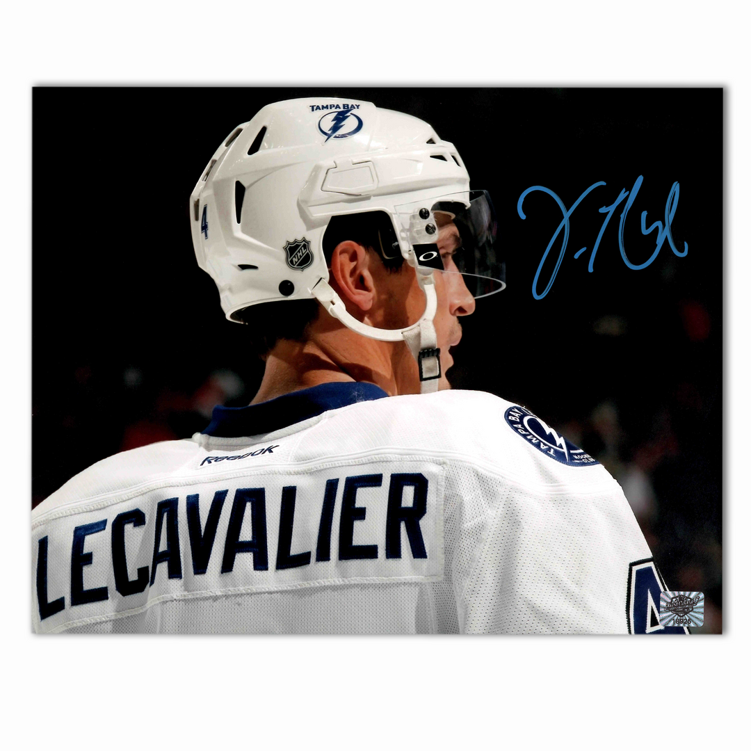 Vincent Lecavalier Autographed Tampa Bay Lightning Away 8x10 Photo
