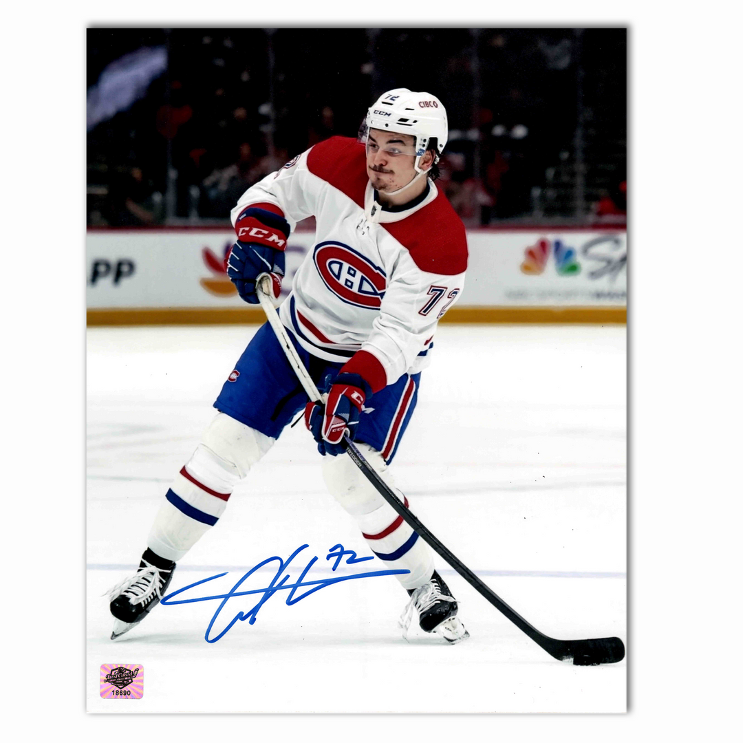 Arber Xhekaj Autographed Montreal Canadiens Away 8x10 Photo