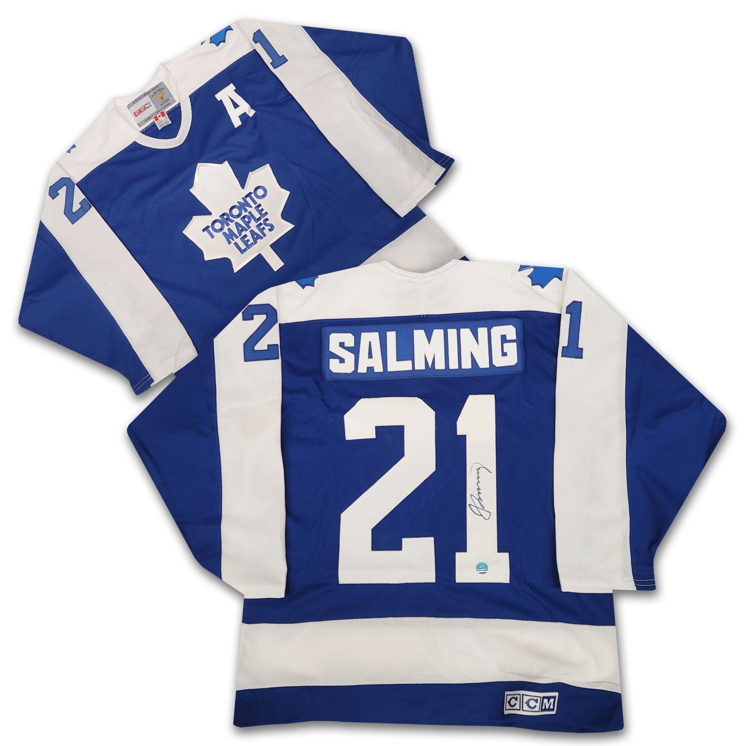 Borje Salming (deceased) Autographed Toronto Maple Leafs Reverse Retro –  Frozen Pond