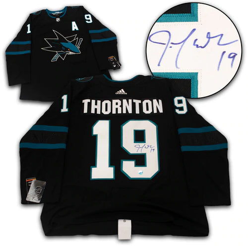Joe Thornton San Jose Sharks Black Third Adidas Jersey