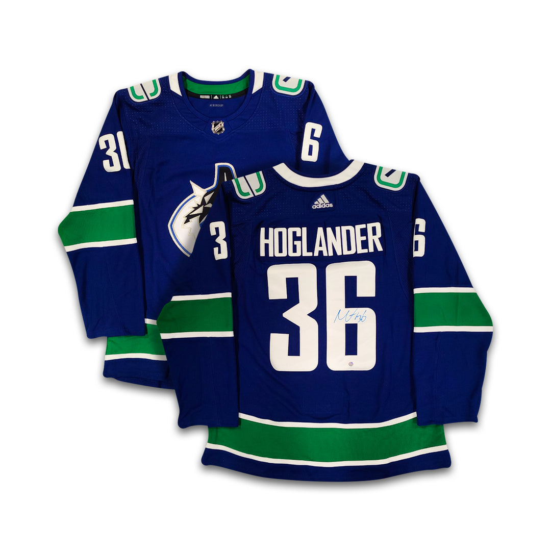 Nils Hoglander Vancouver Canucks Blue Adidas Jersey