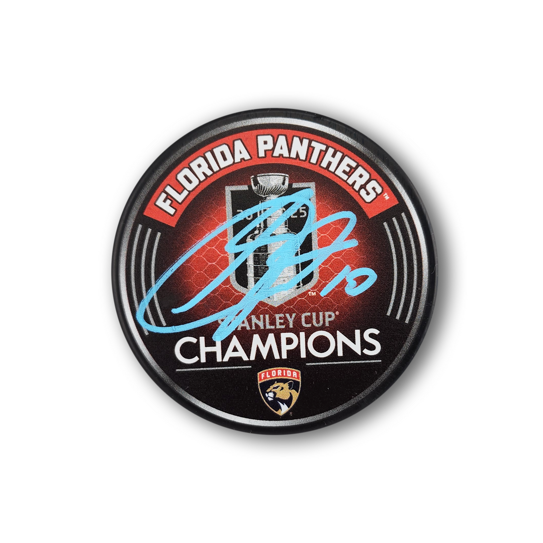 A.J Greer Autographed Florida Panthers 2025 Stanley Cup Hockey Puck