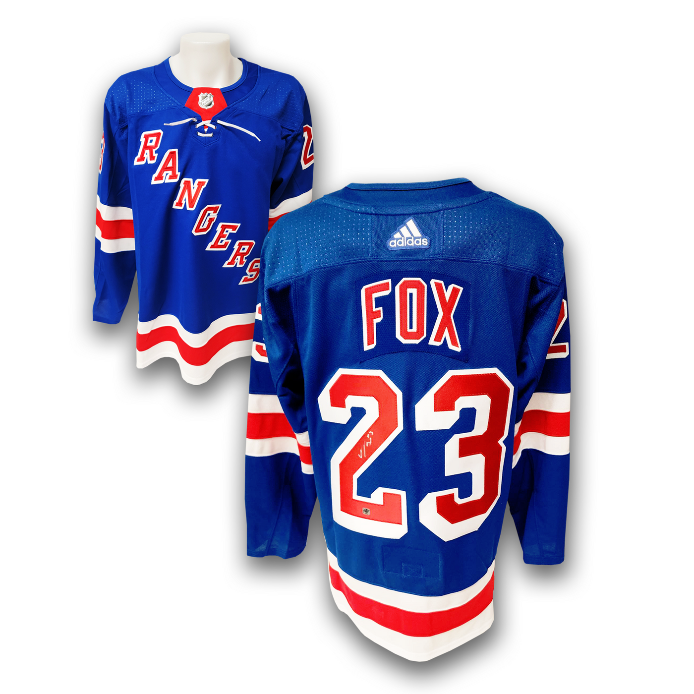 Adam Fox New York Rangers Autographed Adidas Jersey
