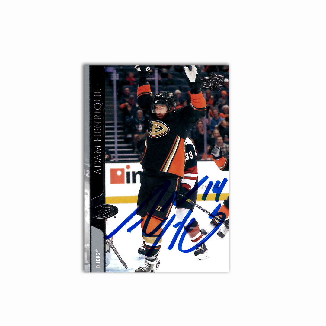 Adam Henrique Autographed Anaheim Ducks 2020-21 Series 2 Hockey Card