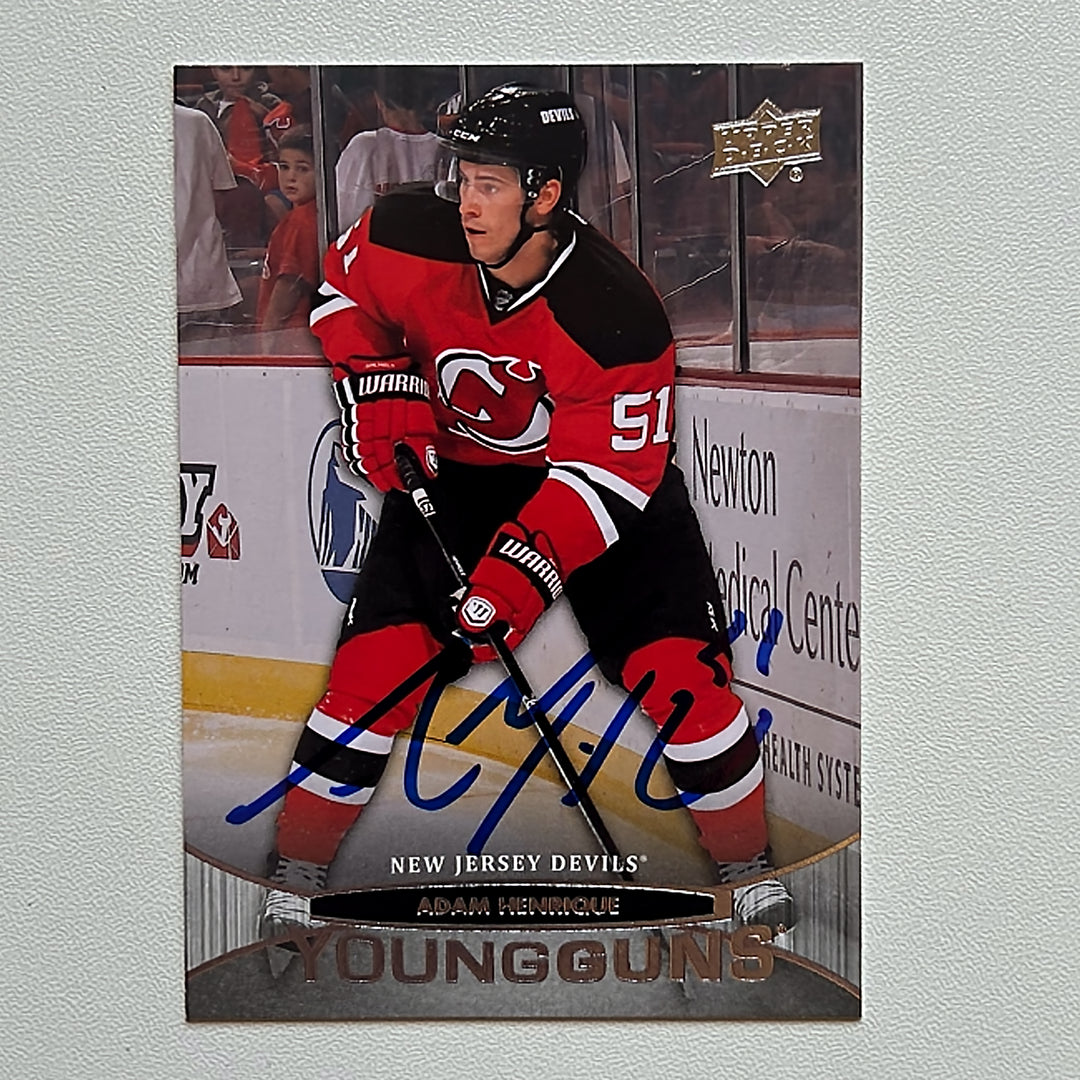 2011-12 UD Young Guns #226 ADAM HENRIQUE Autographed Rookie Card