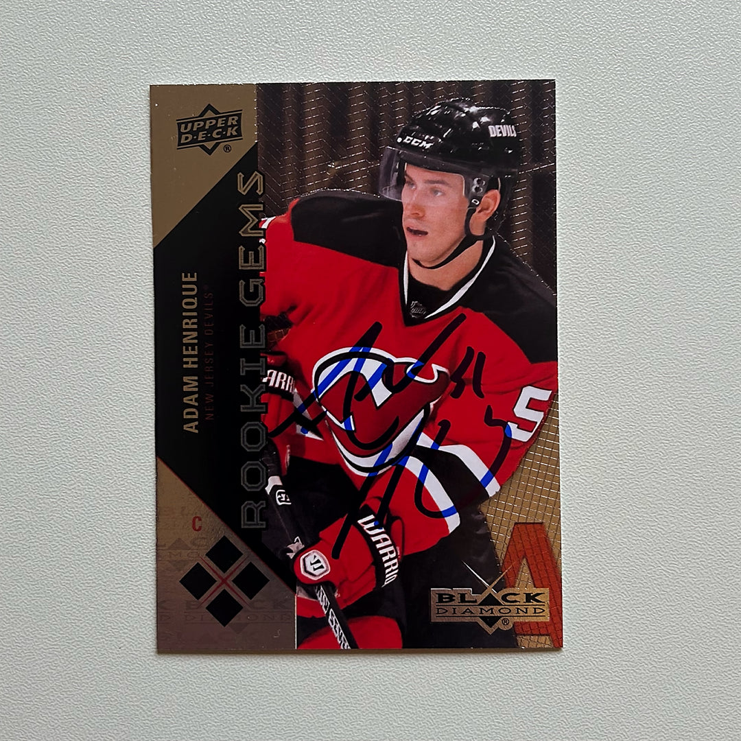 2011-12 UD Black Diamond Quad #241 ADAM HENRIQUE Autographed Rookie Card