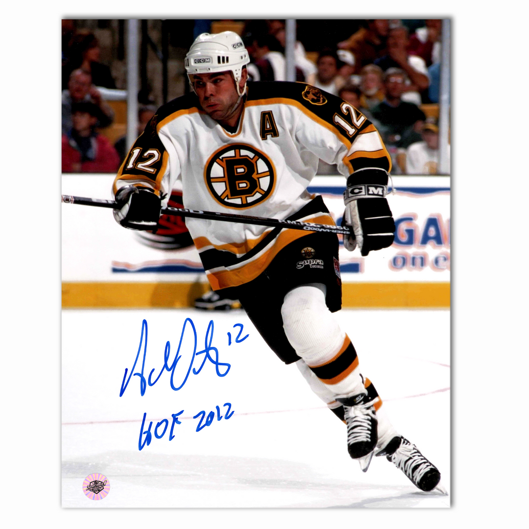 Adam Oates Autographed Boston Bruins Away 8x10 Photo