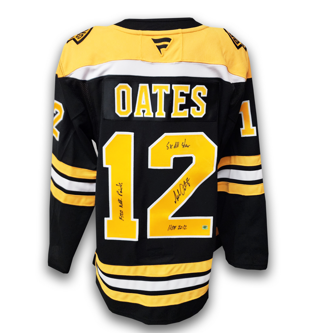 Adam Oates Autographed Boston Bruins Fanatics Premium Career Jersey