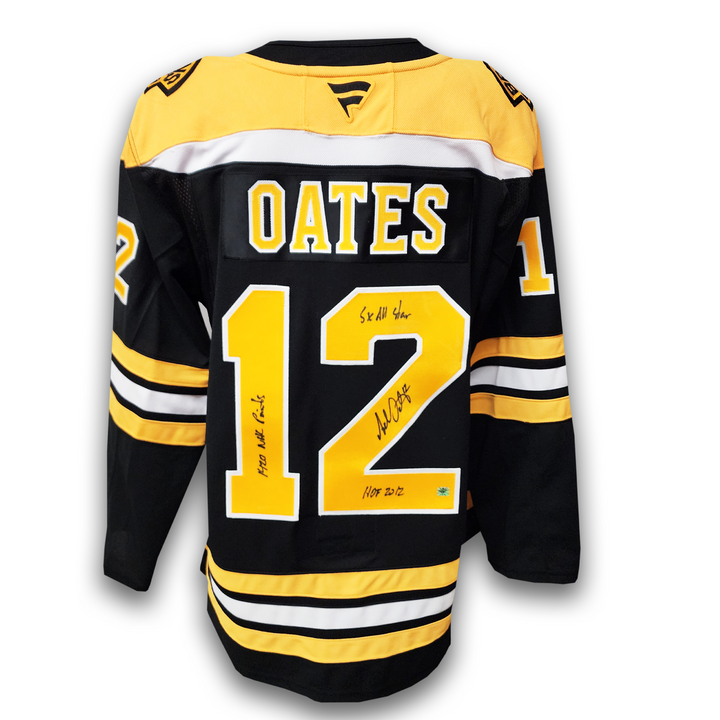 Adam Oates Autographed Boston Bruins Fanatics Premium Career Jersey
