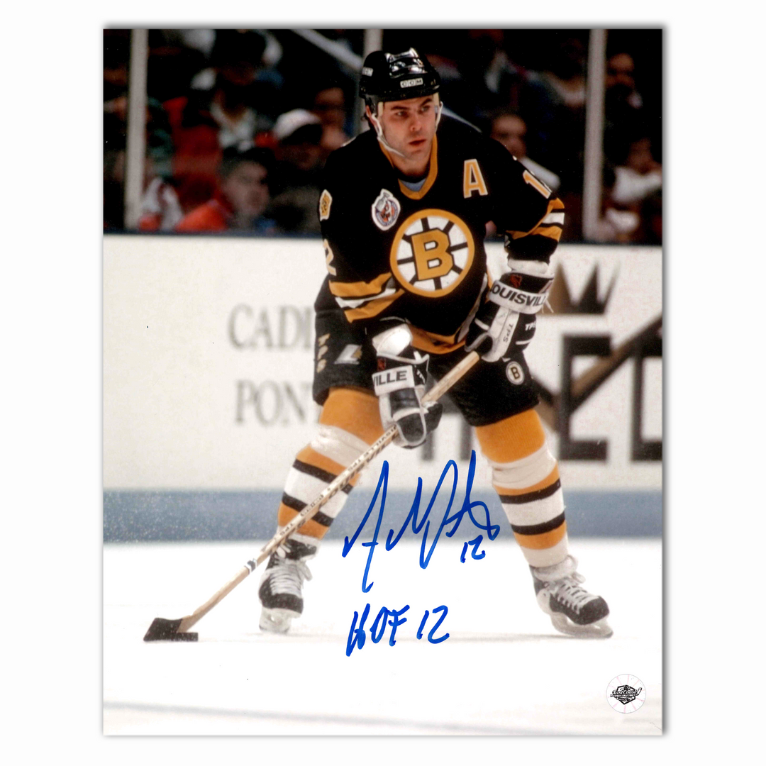 Adam Oates Autographed Boston Bruins Home 8x10 Photo
