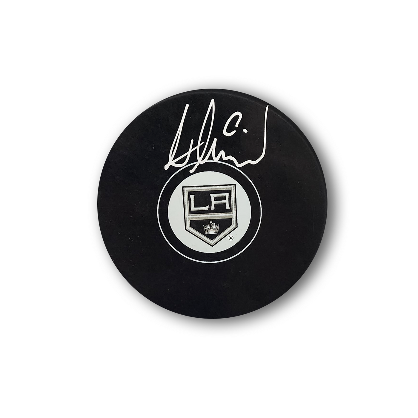 Adrian Kempe Autographed Los Angeles Hockey Puck