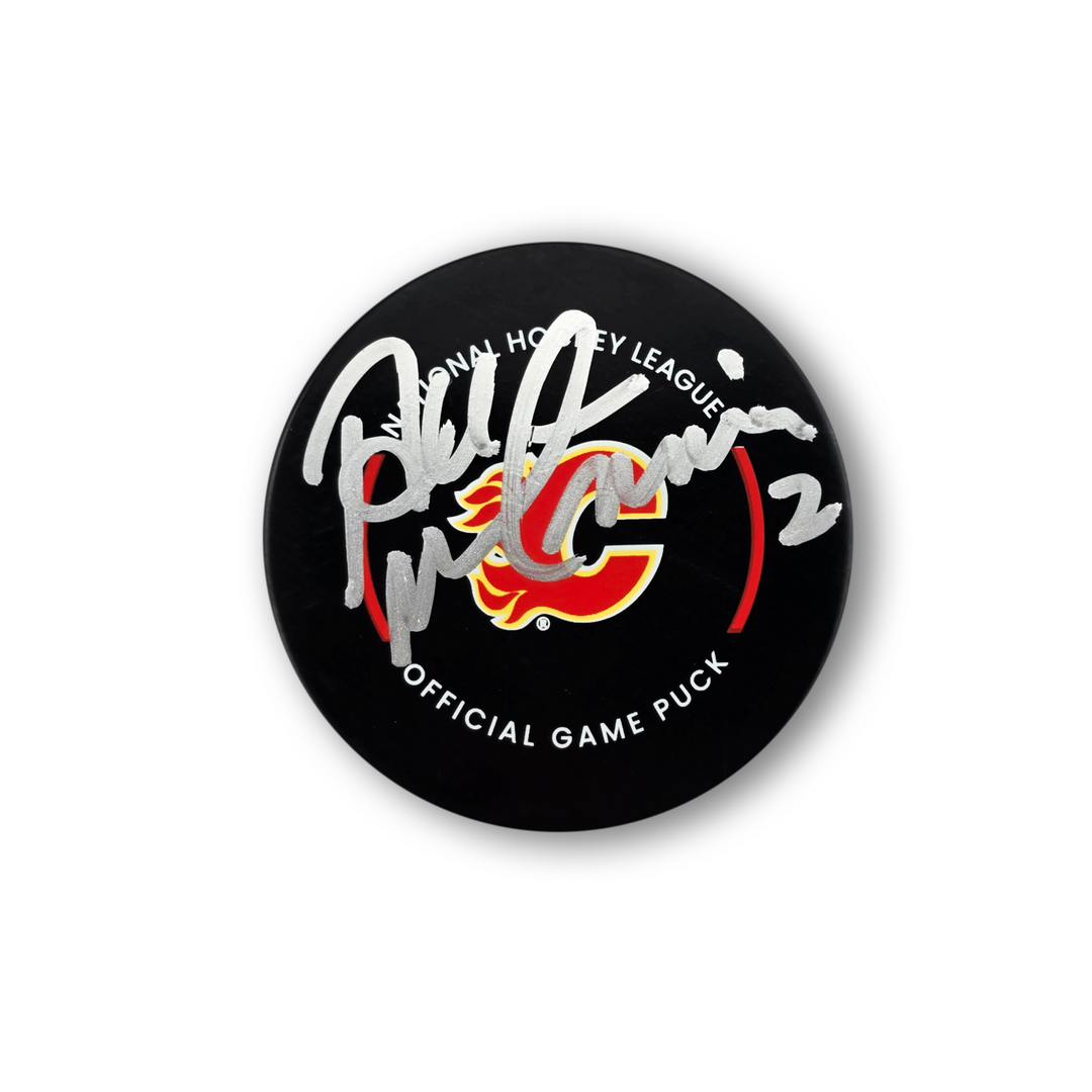 Al MacInnis Autographed Calgary Flames Official Hockey Puck