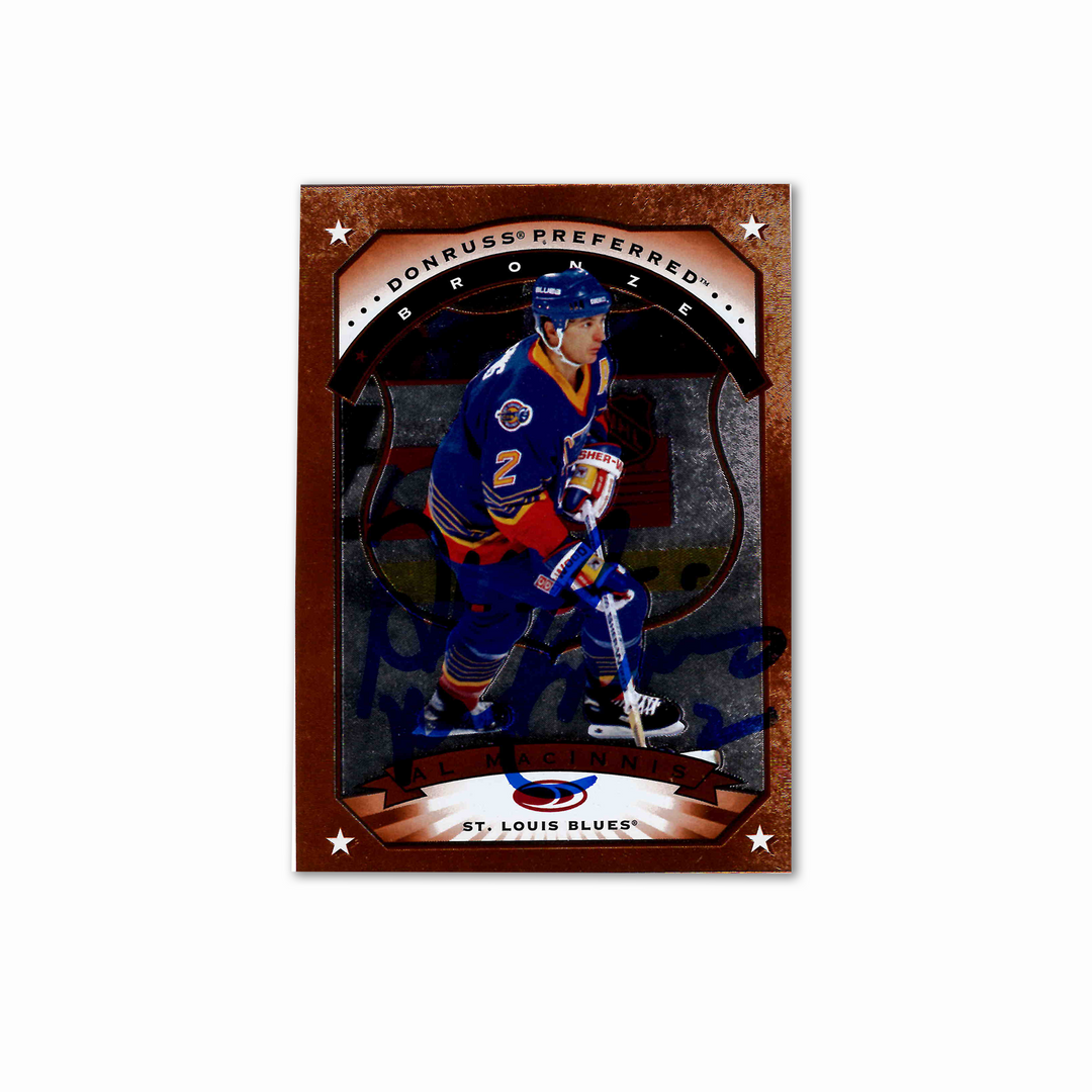 Al MacInnis Autographed St. Louis Blues Donruss Preferred 