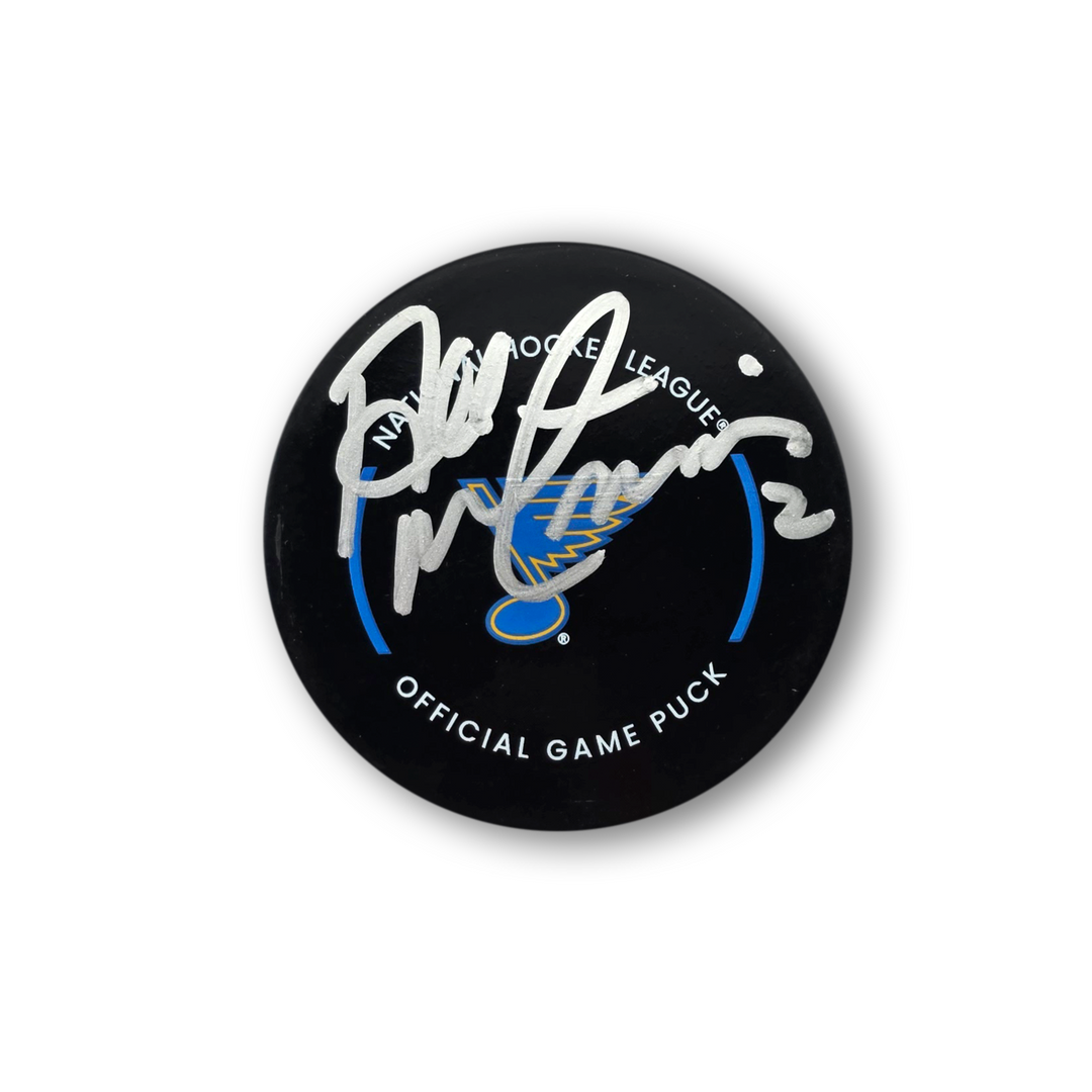 Al MacInnis Autographed St. Louis Blues Official Hockey Puck