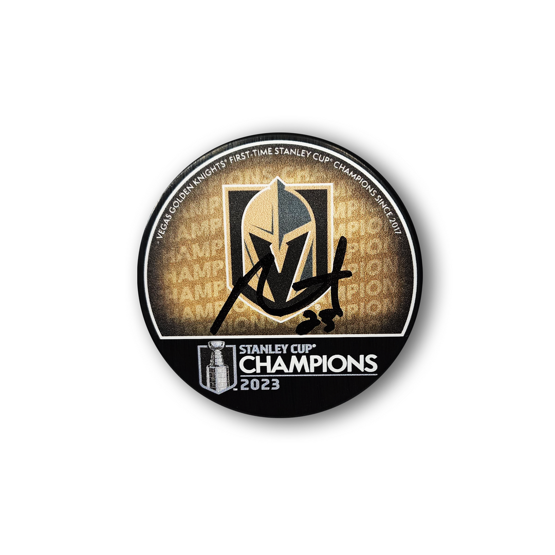 Alec Martinez Autographed Vegas Golden Knights 2023 Stanley Cup Hockey Puck