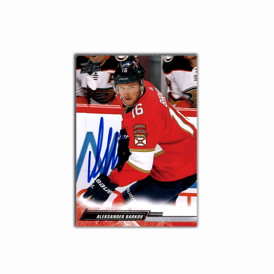 Aleksander Barkov Autographed Florida Panthers 2022-23 Upper Deck #74 Hockey Card
