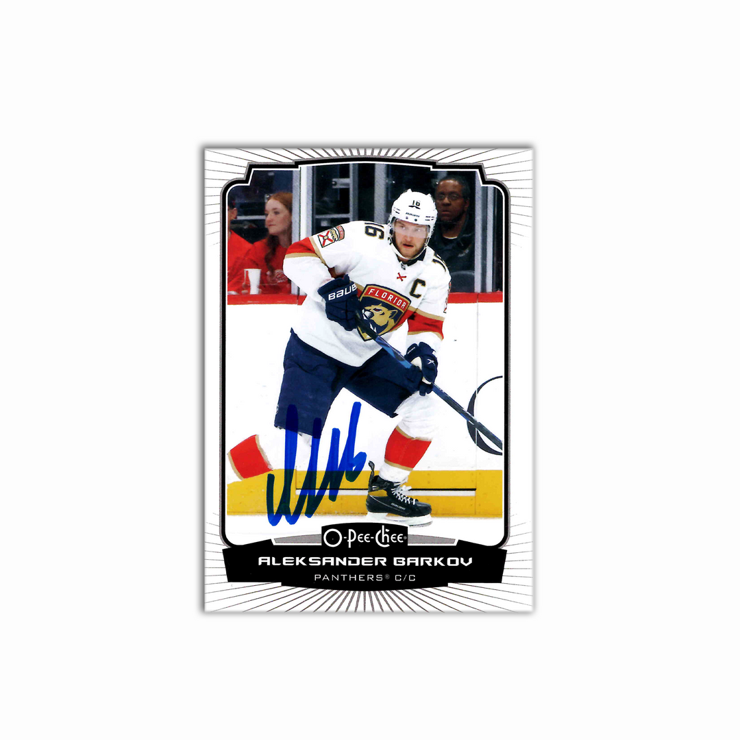Aleksander Barkov Autographed Florida Panthers 2022-23 O-Pee-Chee #158 Hockey Card