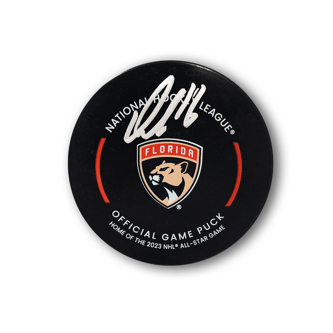 Aleksander Barkov Autographed Florida Panthers Official Hockey Puck