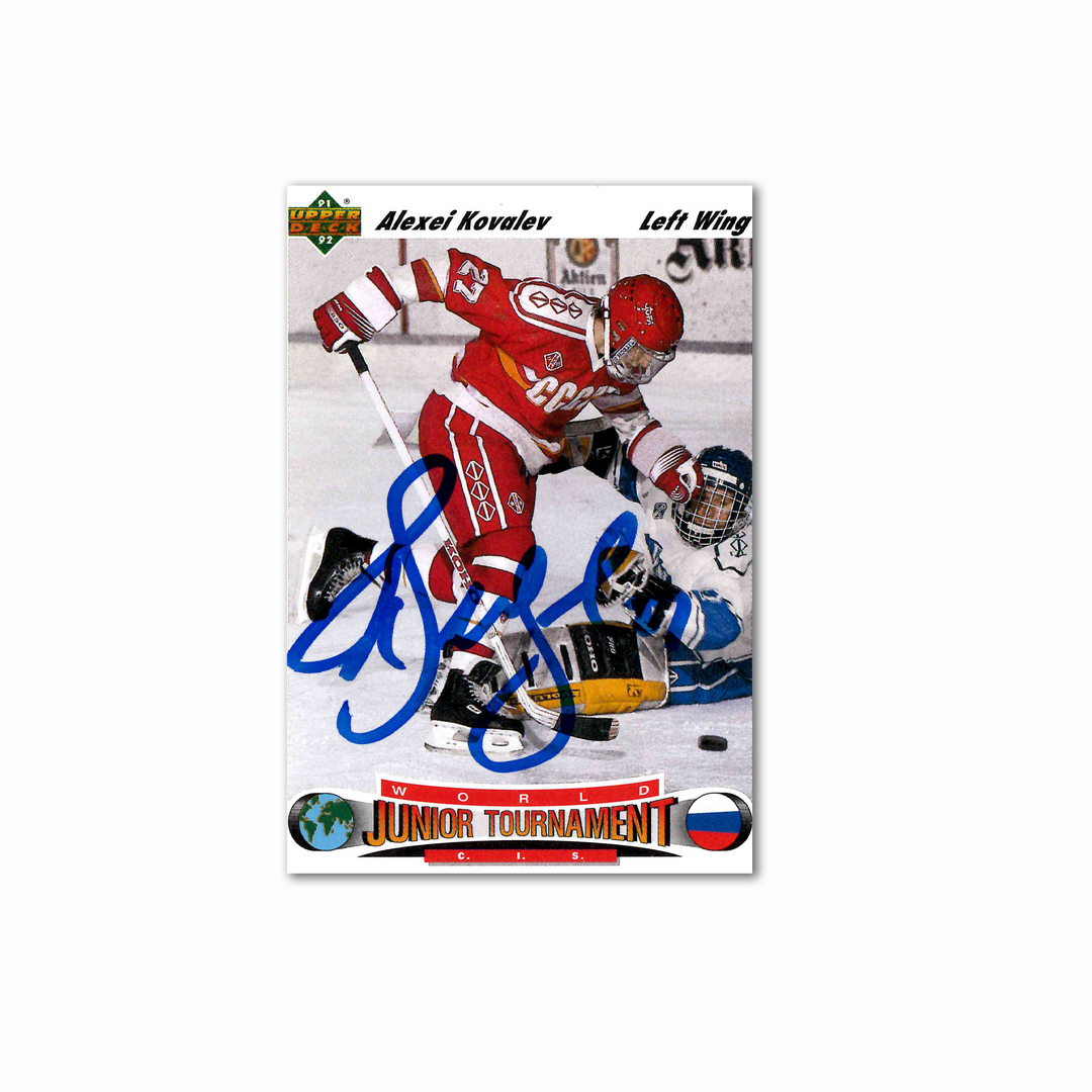Alexei Kovalev Autographed 1991-92 Upper Deck #655 RC Rookie Card
