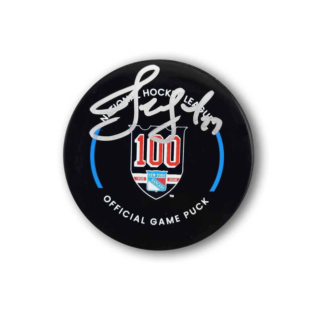 Alex Kovalev Autographed New York Rangers 100th Year Official Hockey Puck