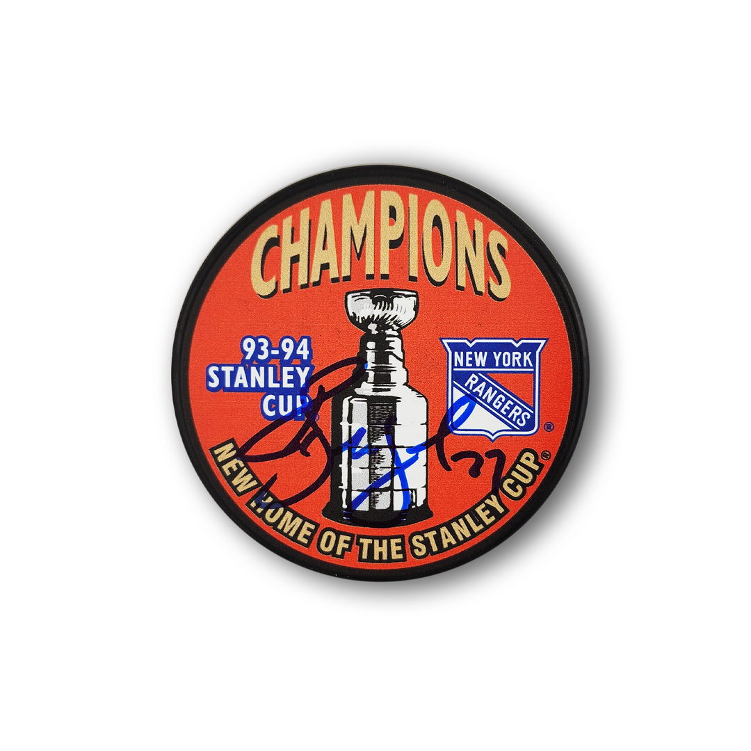 Alex Kovalev Autographed New York Rangers 1994 Stanley Cup Hockey Puck