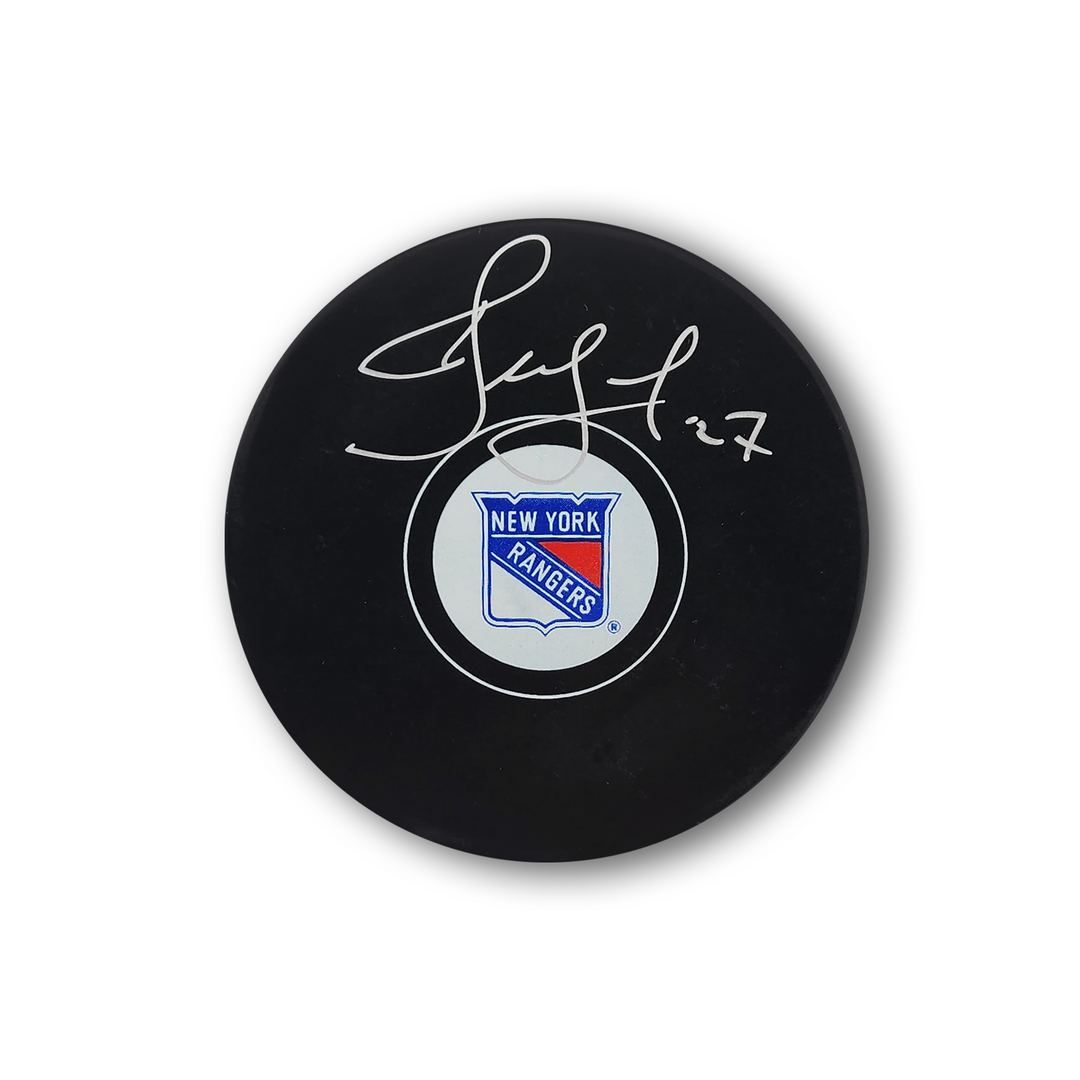 Alex Kovalev Autographed New York Rangers Hockey Puck