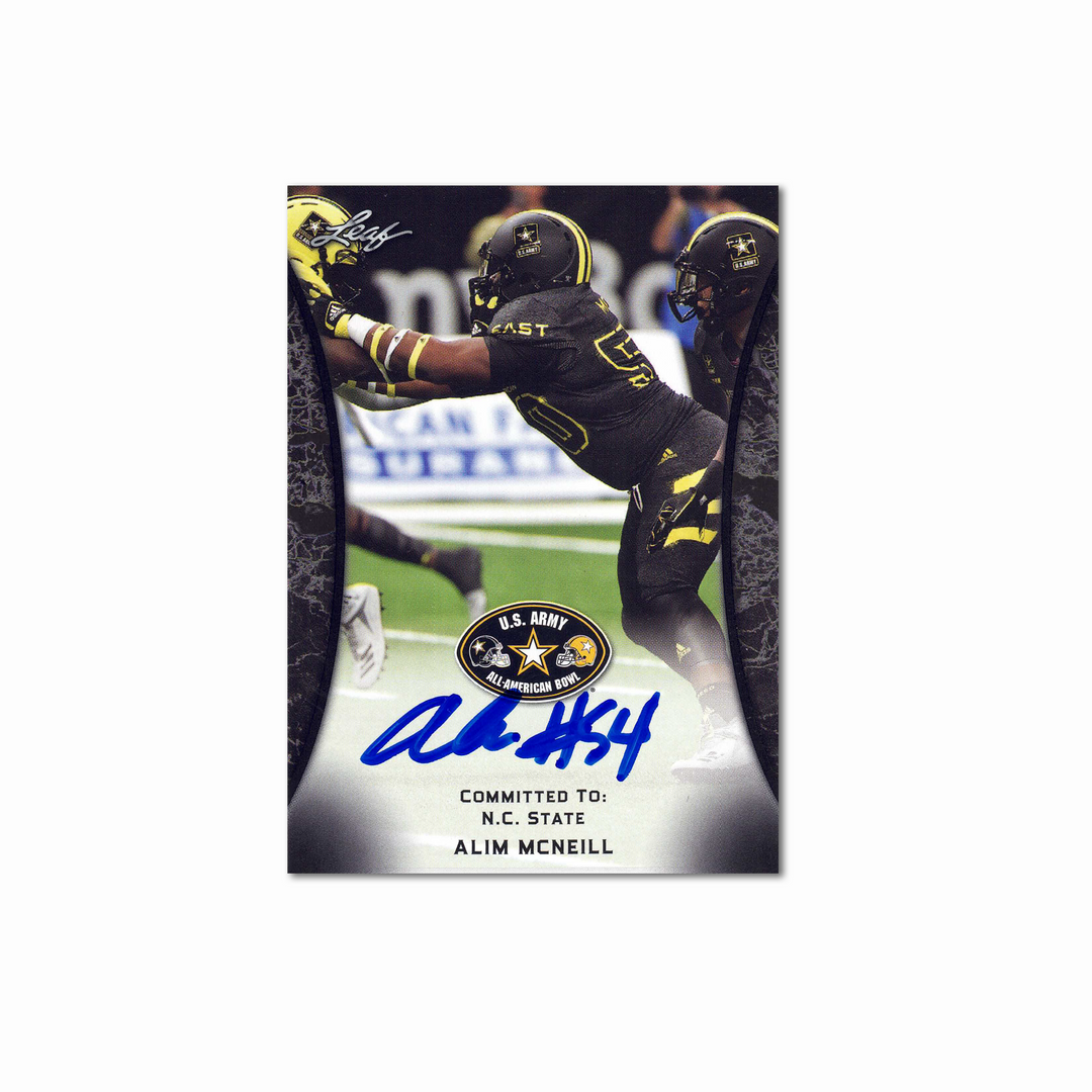 2018 Leaf #89 ALIM MCNEILL Detroit Lions Autographed Rookie Card