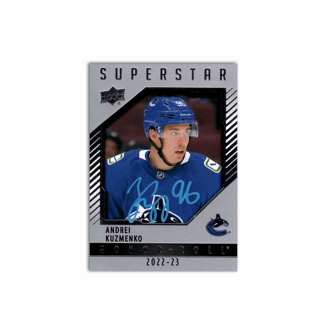 Andrei Kuzmenko Autographed Vancouver Canucks Honor Roll 2022-23 Hockey Card
