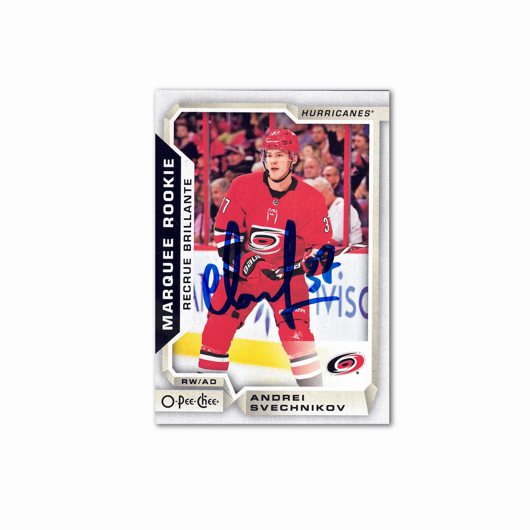 2018-19 OPC Marquee #614 ANDREI SVECHNIKOV Autographed Rookie Card