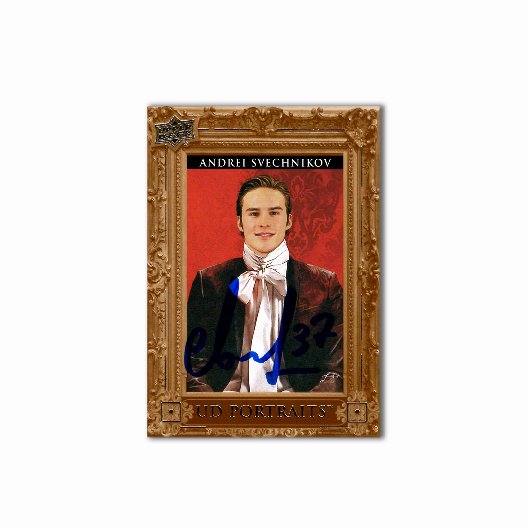 Andrei Svechnikov Autographed Carolina Hurricanes UD Portraits 2023-24 Series 1 Hockey Card