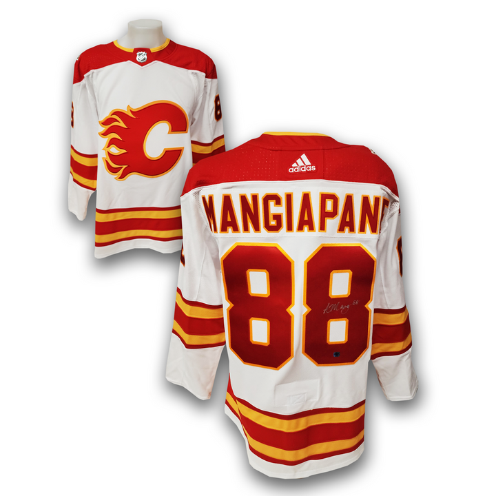 Andrew Mangiapane Calgary Flames White Adidas Away Jersey