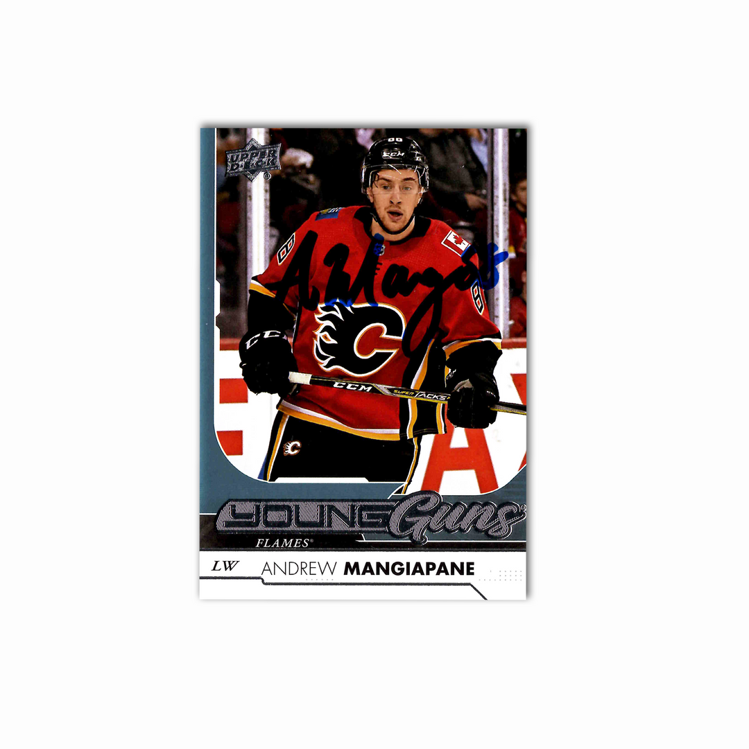 Andrew Mangiapane Autographed Calgary Flames Young Guns Hockey Card