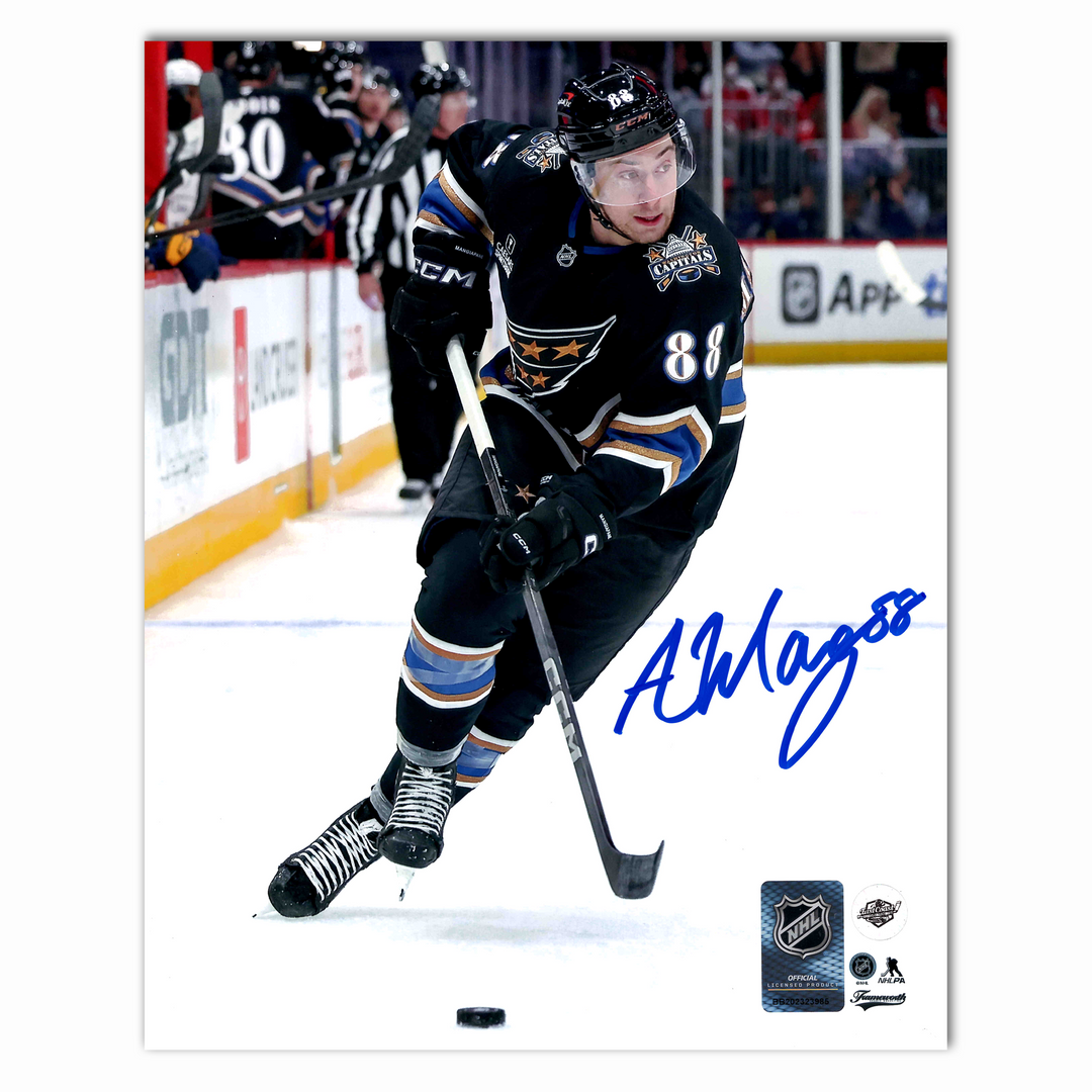 Andrew Mangiapane Autographed Washington Capitals Reverse Retro 8x10 Photo