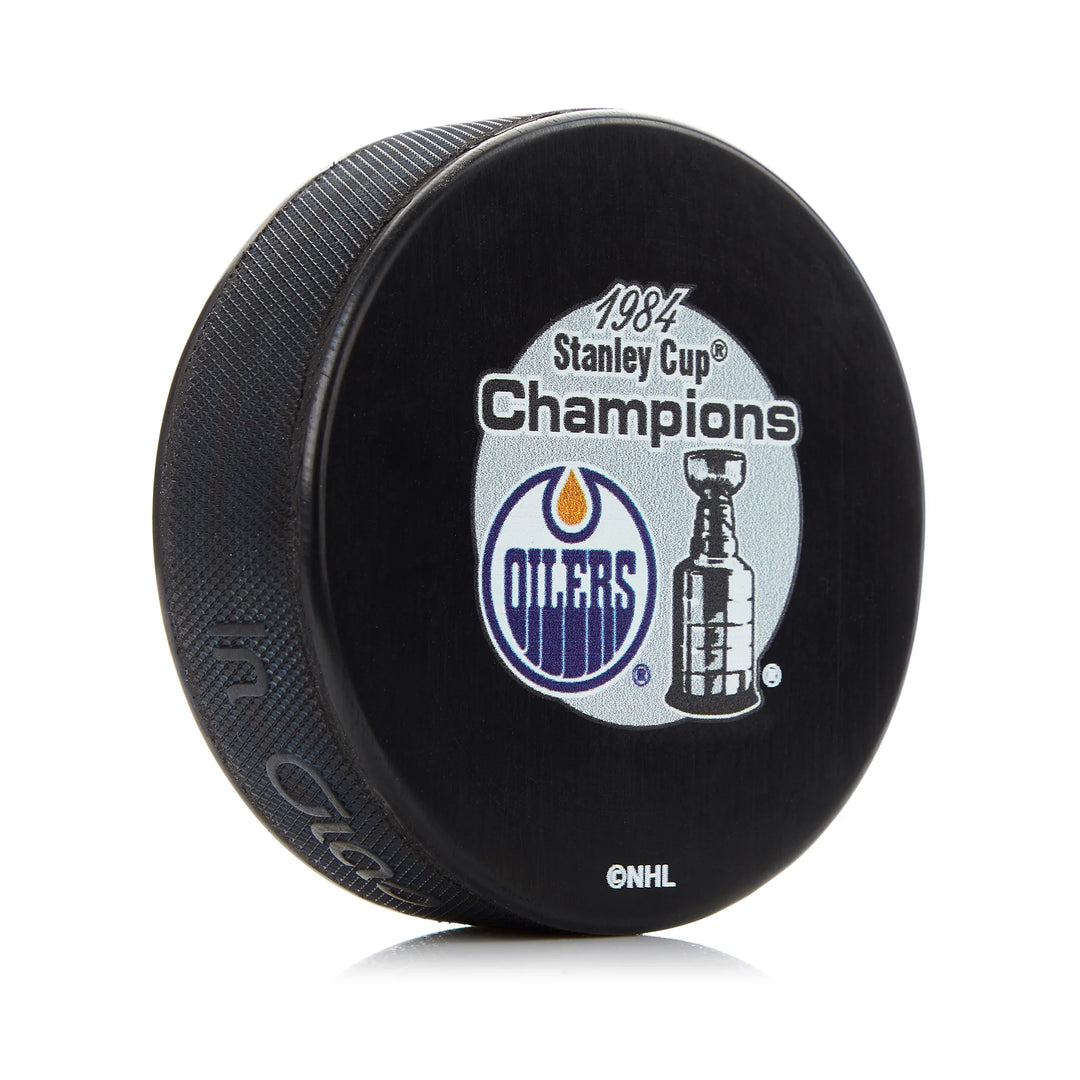 Pre-Order - Andy Moog Autographed Edmonton Oilers 1984 Stanley Cup Hockey Puck