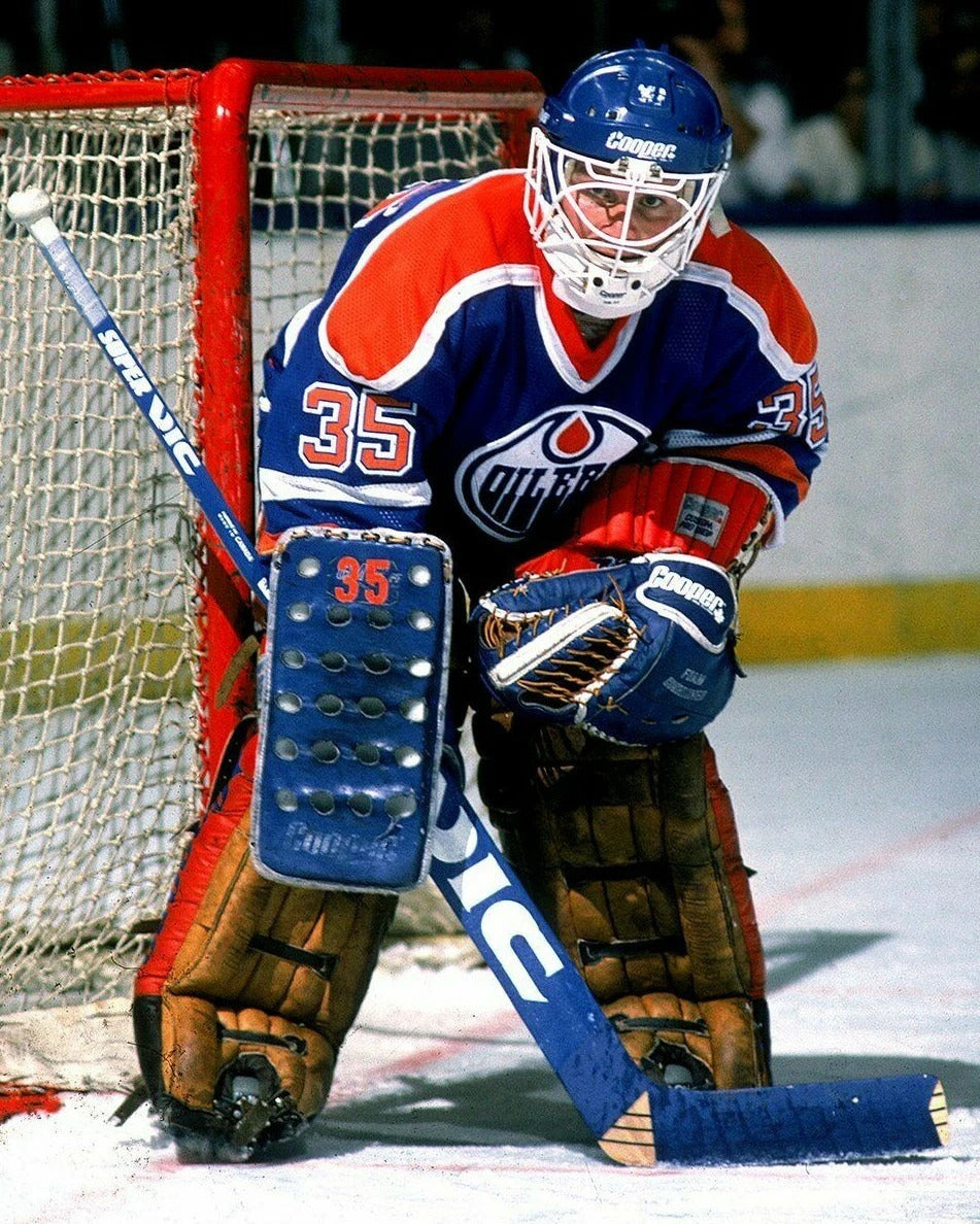 Pre-Order - Andy Moog Autographed Edmonton Oilers Home 8x10 Photo