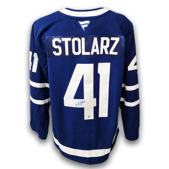 Anthony Stolarz Autographed Toronto Maple Leafs Fanatics Premium Jersey