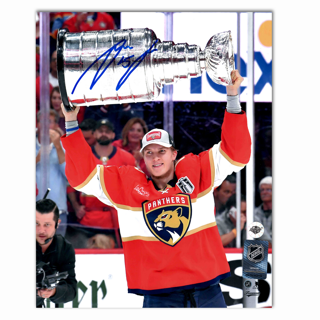 Anton Lundell Autographed Florida Panthers 2024 Stanley Cup 8x10 Photo