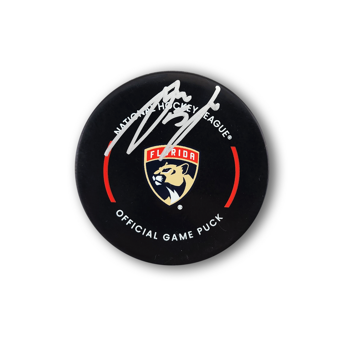 Anton Lundell Autographed Florida Panthers Official Hockey Puck