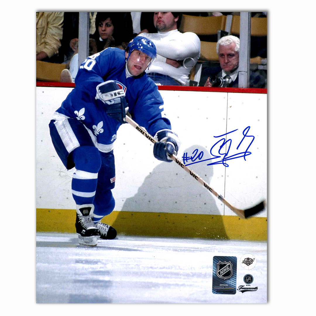 Anton Stastny Autographed Quebec Nordiques Home 8x10 Photo (Passing)