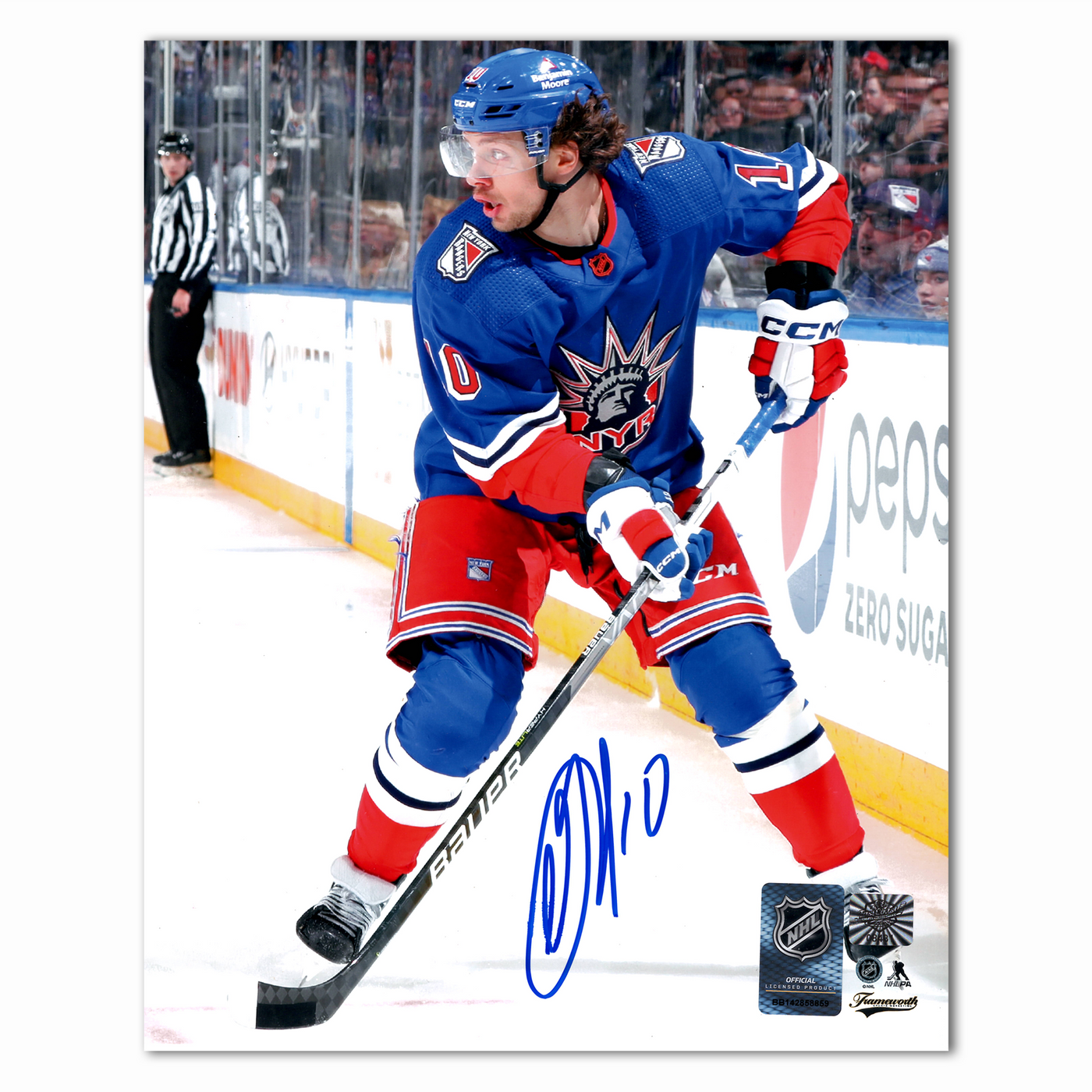 Artemi Panarin Autographed New York Rangers Reverse Retro 2.0 8x10 Photo