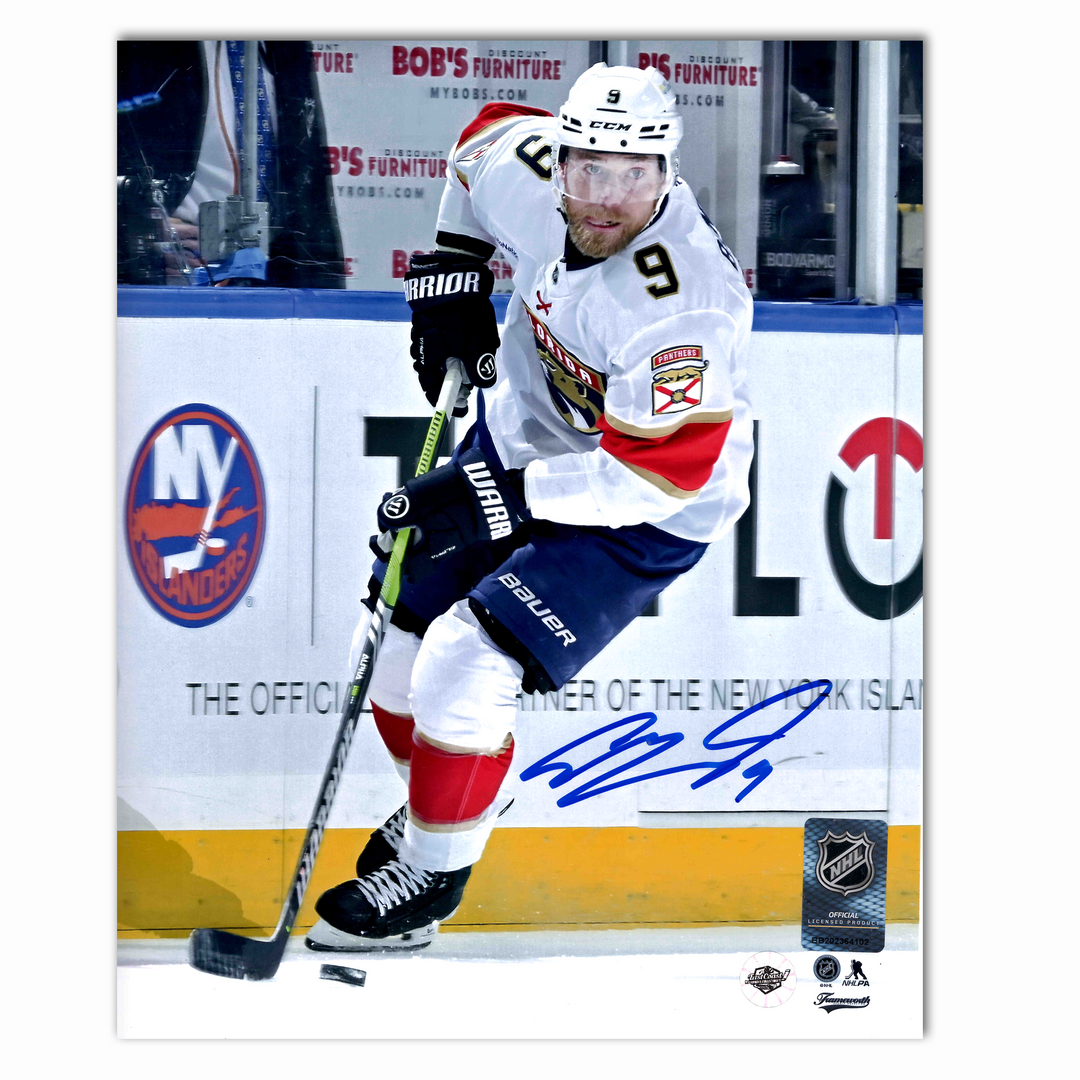 Sam Bennett Autographed Florida Panthers Away 8x10 Photo