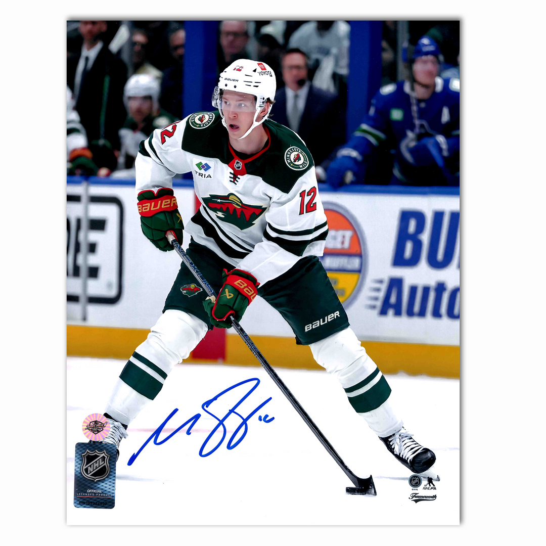 Matt Boldy Autographed Minnesota Wild Away 8x10 Photo