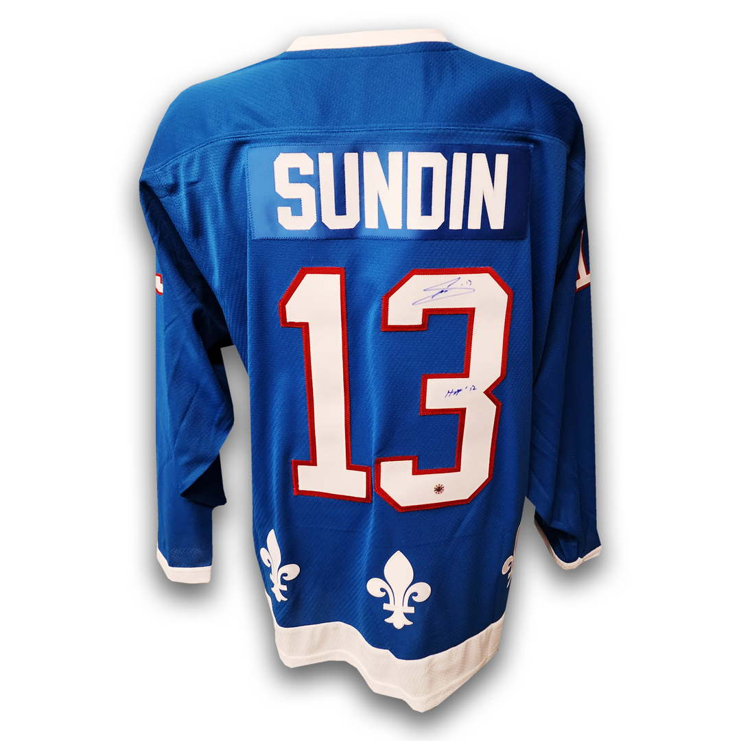 Mats Sundin Autographed Quebec Nordiques Adidas Team Classic Jersey