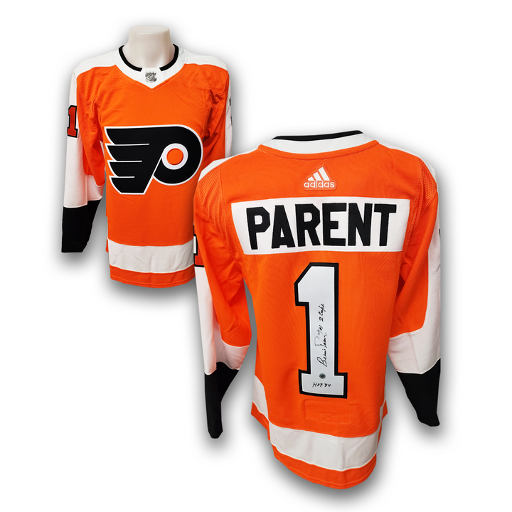 Bernie Parent Autographed Philadelphia Flyers Home Adidas Jersey