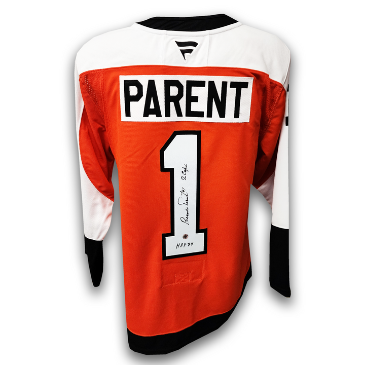 Bernie Parent Autographed Philadelphia Flyers Home Fanatics Premium Jersey