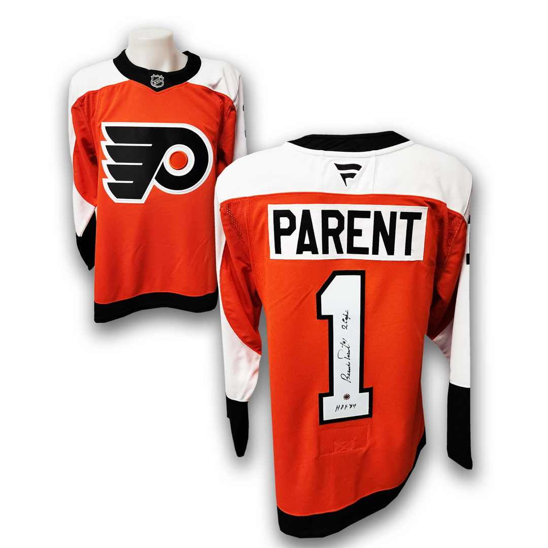 Bernie Parent Autographed Philadelphia Flyers Home Fanatics Premium Jersey