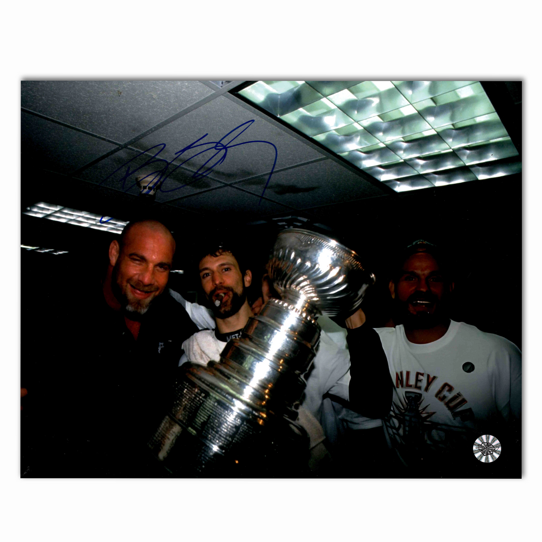 Bill Goldberg Autographed New Jersey Devils Stanley Cup 8x10 Photo
