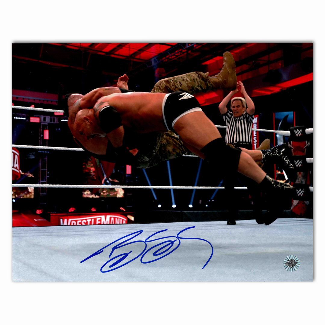 Bill Goldberg Autographed Wrestling Against Braun Stroyman 8x10 Photo
